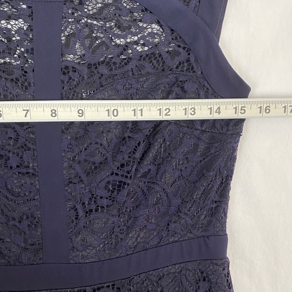 Enfocus Navy Blue Lace Cocktail Dress Size 8 - Picture 5 of 11